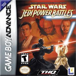 Box cover for Star Wars - Jedi Power Battles on the Nintendo Game Boy Advance.