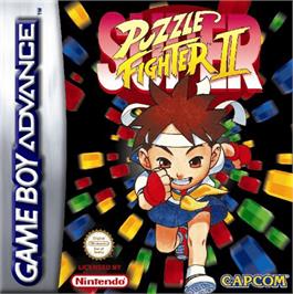 Box cover for Super Puzzle Fighter II Turbo on the Nintendo Game Boy Advance.