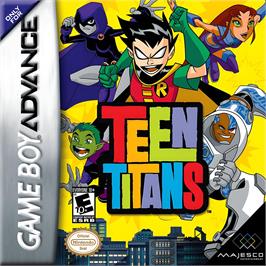 Box cover for Teen Titans on the Nintendo Game Boy Advance.