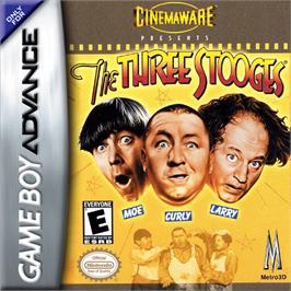 Box cover for The Three Stooges on the Nintendo Game Boy Advance.