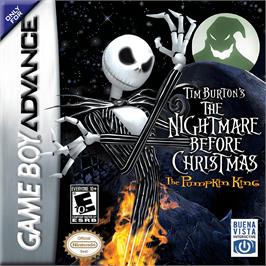 Box cover for Tim Burton's The Nightmare Before Christmas - The Pumpkin King on the Nintendo Game Boy Advance.