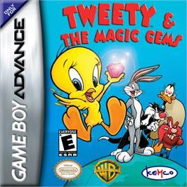 Box cover for Tweety and the Magic Gems on the Nintendo Game Boy Advance.