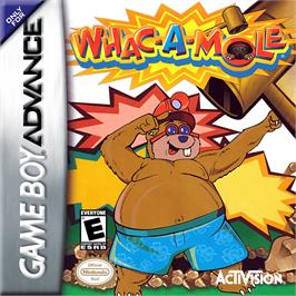 Box cover for Whac-a-mole on the Nintendo Game Boy Advance.
