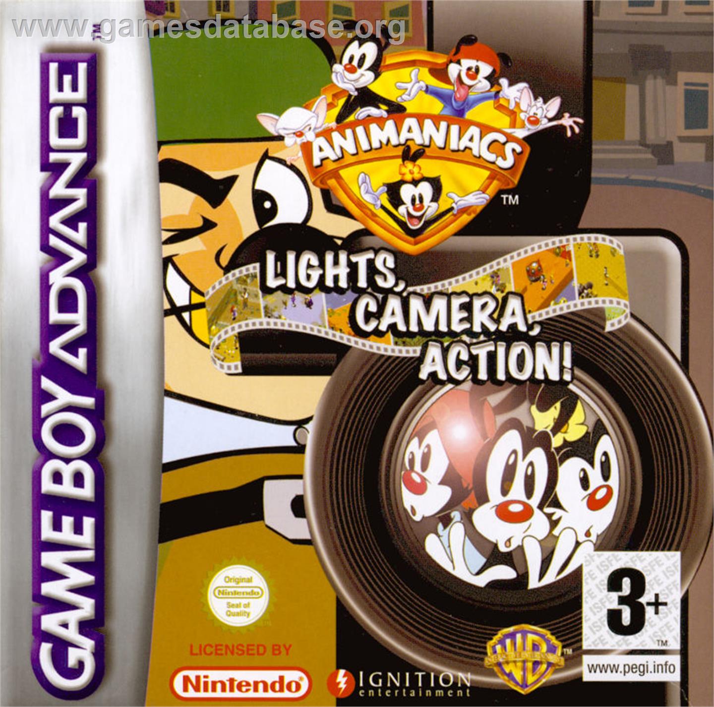 Animaniacs: Lights, Camera, Action - Nintendo Game Boy Advance - Artwork - Box