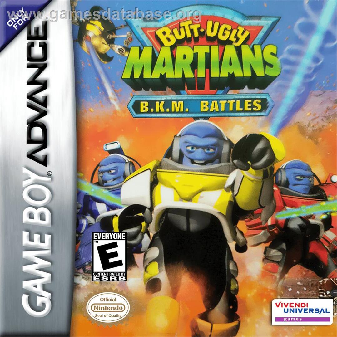 Butt-ugly Martians - B.k.m. Battles - Nintendo Game Boy Advance - Artwork - Box