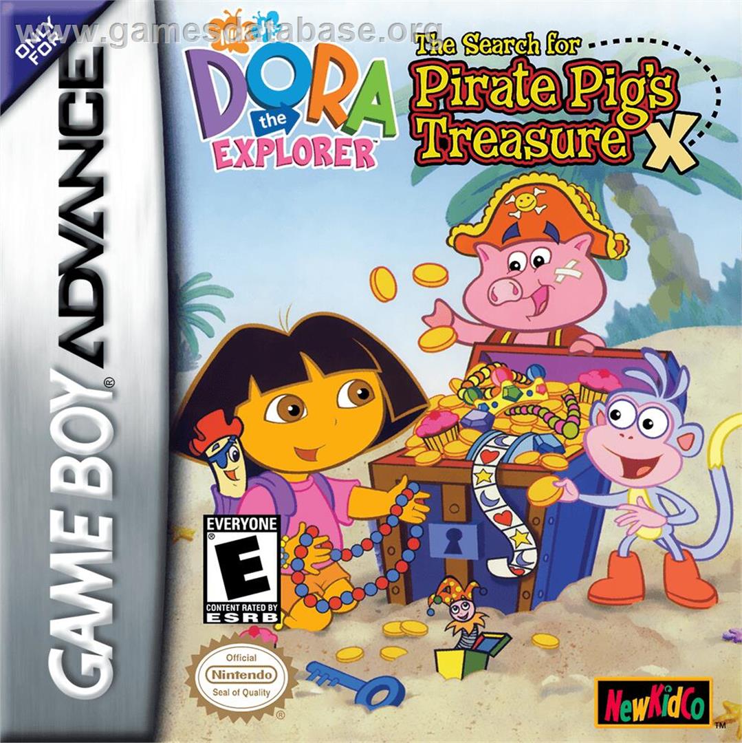 Dora The Explorer - The Search For The Pirate Pig's Treasure - Nintendo Game Boy Advance - Artwork - Box