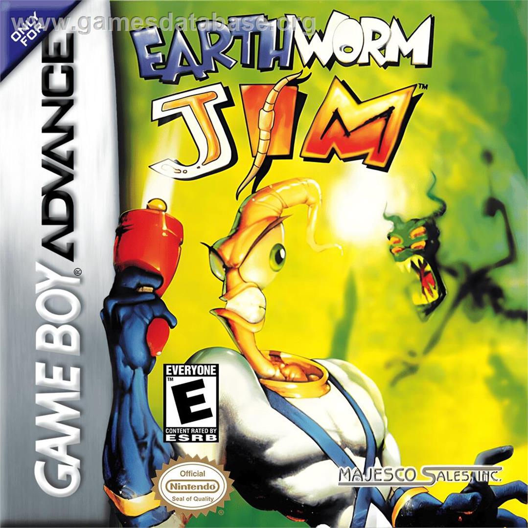 Earthworm Jim - Nintendo Game Boy Advance - Artwork - Box