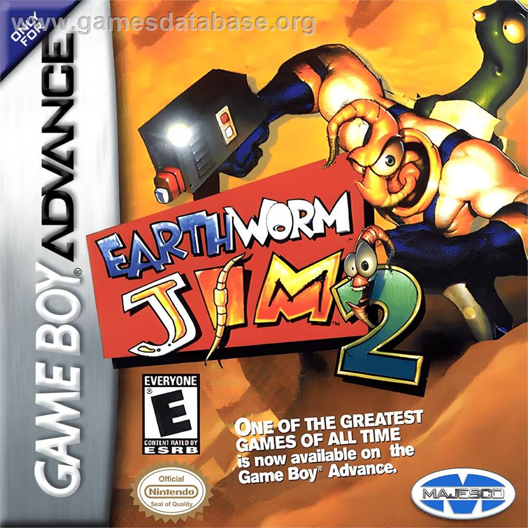 Earthworm Jim 2 - Nintendo Game Boy Advance - Artwork - Box