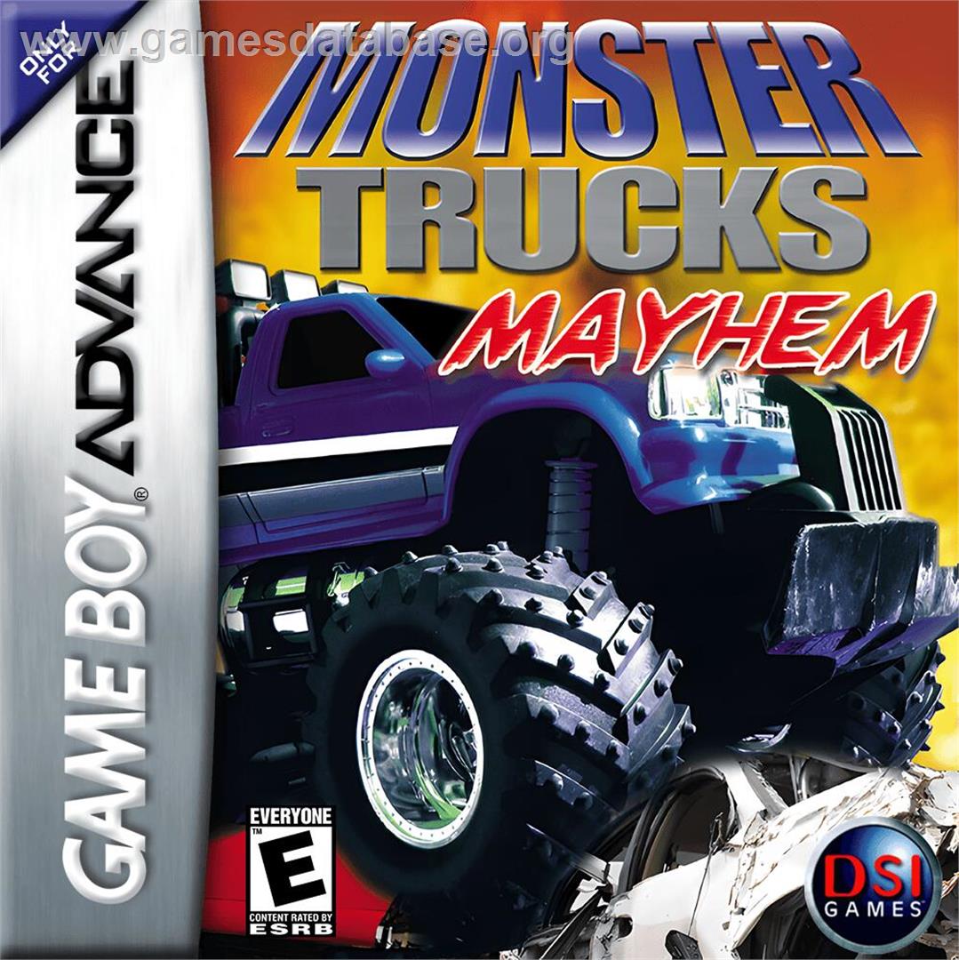 Monster Trucks Mayhem - Nintendo Game Boy Advance - Artwork - Box