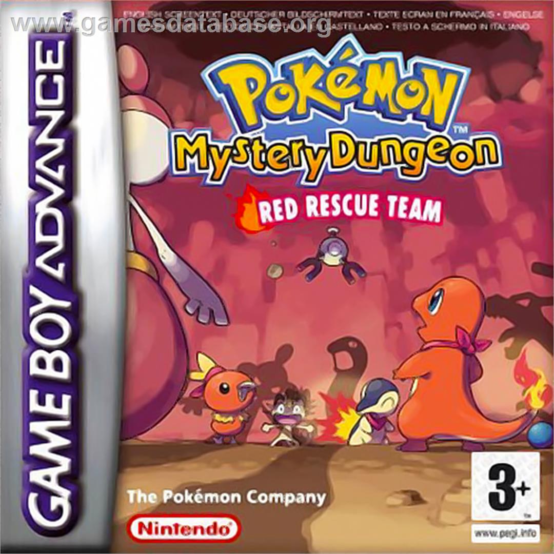 Pokemon Mystery Dungeon: Red Rescue Team - Nintendo Game Boy Advance - Artwork - Box
