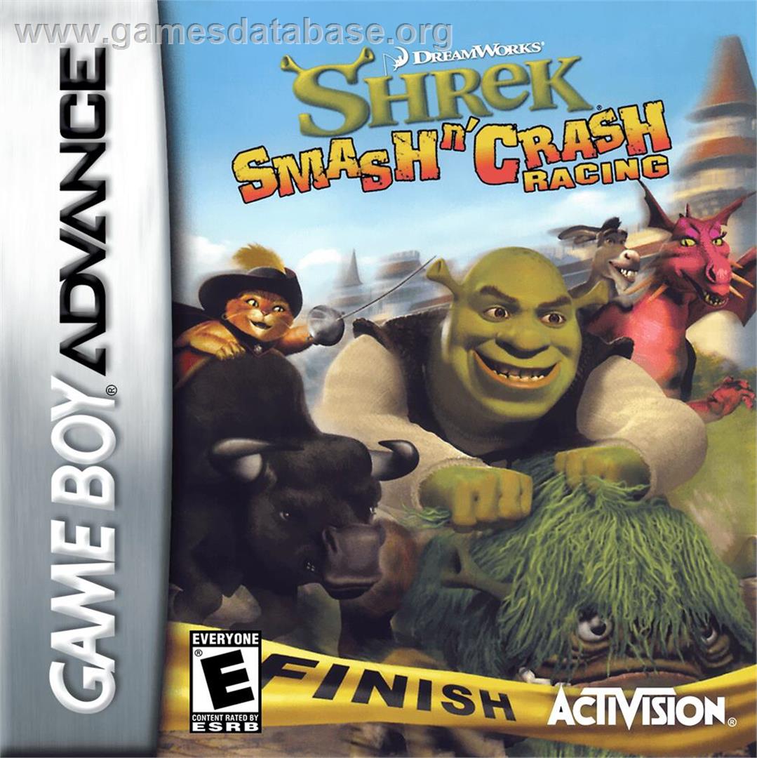 Shrek Smash N' Crash Racing - Nintendo Game Boy Advance - Artwork - Box