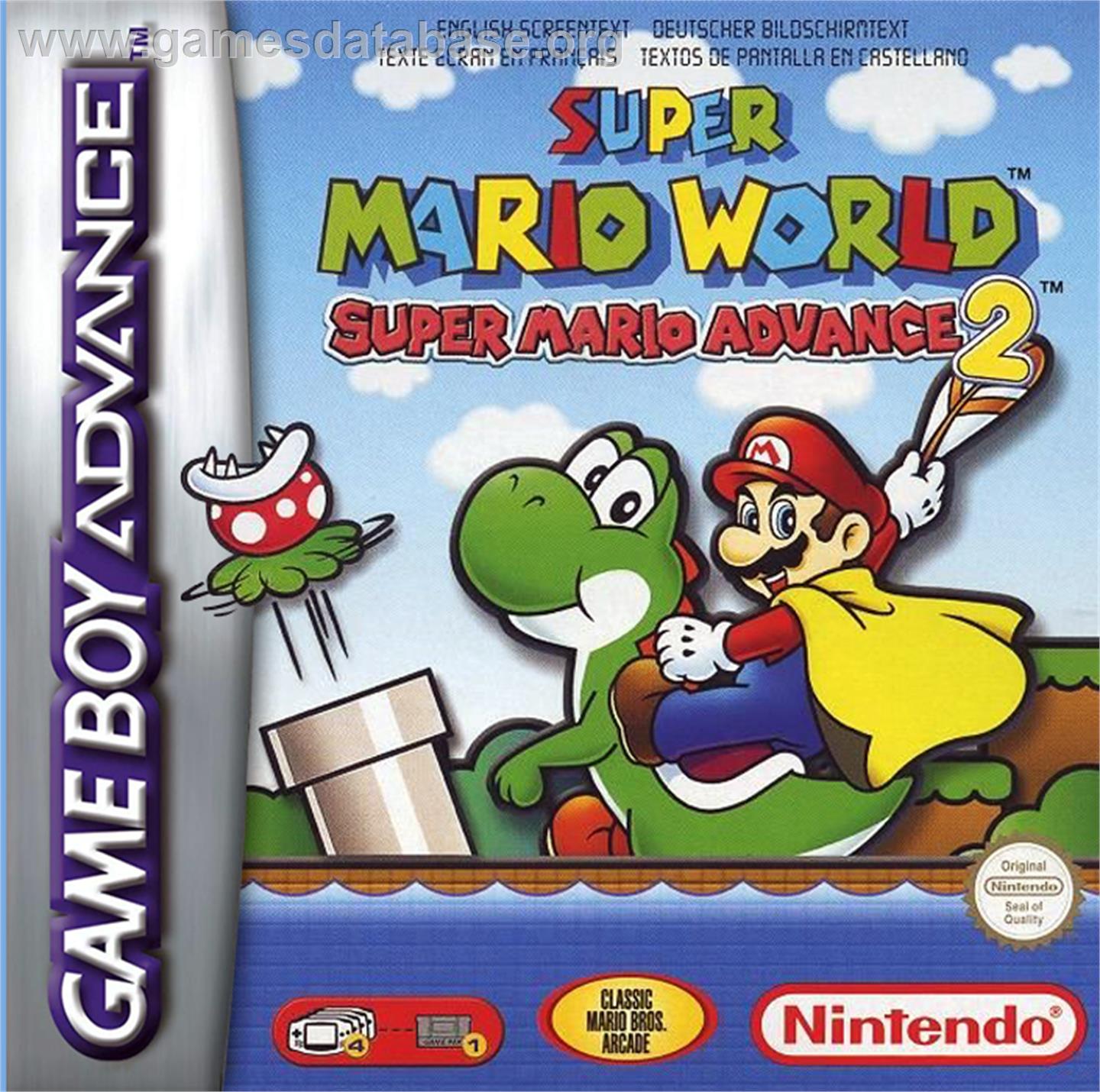 Super Mario World: Super Mario Advance 2 - Nintendo Game Boy Advance - Artwork - Box