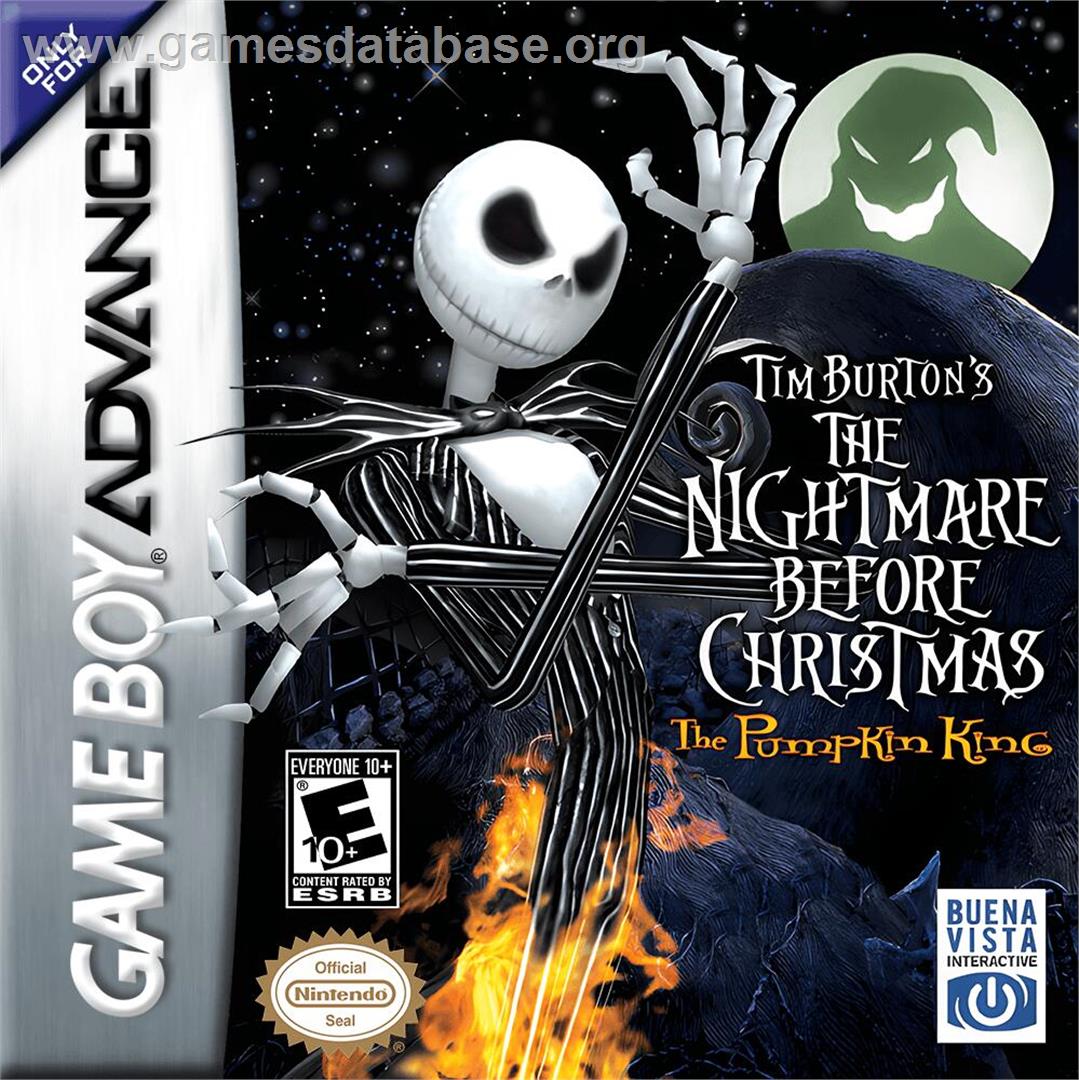 Tim Burton's The Nightmare Before Christmas - The Pumpkin King - Nintendo Game Boy Advance - Artwork - Box