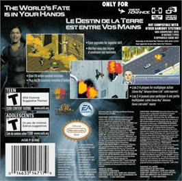 Box back cover for 007: Everything or Nothing on the Nintendo Game Boy Advance.