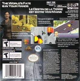 Box back cover for 007 - Everything Or Nothing on the Nintendo Game Boy Advance.