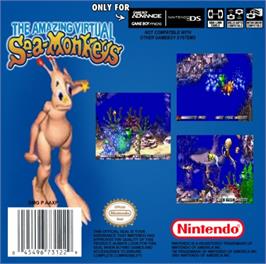 Box back cover for Amazing Virtual Sea-monkeys, The on the Nintendo Game Boy Advance.