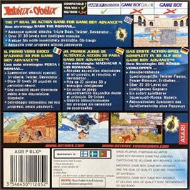 Box back cover for Astérix And Obélix Xxl on the Nintendo Game Boy Advance.