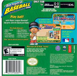 Box back cover for Backyard Basketball 2007 on the Nintendo Game Boy Advance.