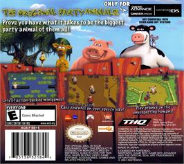 Box back cover for Barnyard on the Nintendo Game Boy Advance.