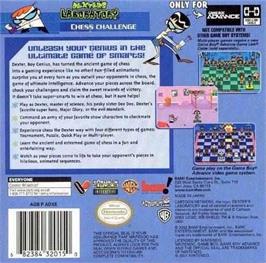 Box back cover for Dexter's Laboratory - Chess Challenge on the Nintendo Game Boy Advance.