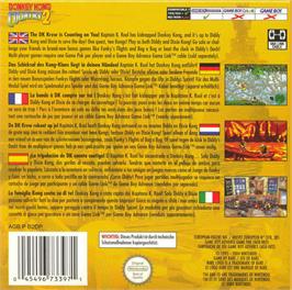 Box back cover for Donkey Kong Country 2: Diddy's Kong Quest on the Nintendo Game Boy Advance.