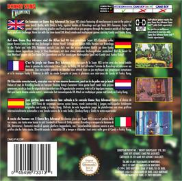 Box back cover for Donkey Kong Junior on the Nintendo Game Boy Advance.
