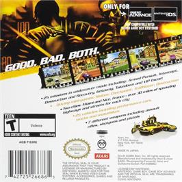 Box back cover for Driv3r on the Nintendo Game Boy Advance.