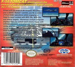 Box back cover for F-14 Tomcat on the Nintendo Game Boy Advance.