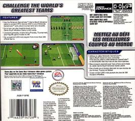 Box back cover for FIFA Football 2004 on the Nintendo Game Boy Advance.