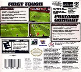 Box back cover for FIFA Football 2005 on the Nintendo Game Boy Advance.