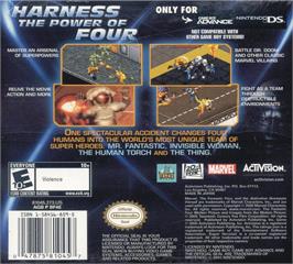Box back cover for Fantastic 4 on the Nintendo Game Boy Advance.