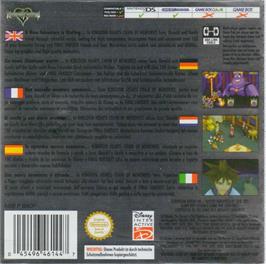 Box back cover for Kingdom Hearts: Chain of Memories on the Nintendo Game Boy Advance.