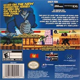 Box back cover for Kong - King In Atlantis on the Nintendo Game Boy Advance.