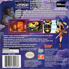 Box back cover for Kong - The Animated Series on the Nintendo Game Boy Advance.