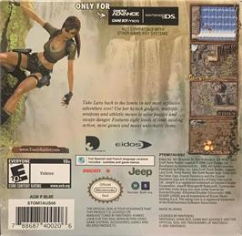 Box back cover for Lara Croft Tomb Raider - Legend on the Nintendo Game Boy Advance.