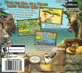 Box back cover for Madagascar on the Nintendo Game Boy Advance.