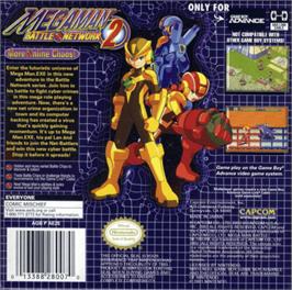 Box back cover for Mega Man Battle Network 2 on the Nintendo Game Boy Advance.