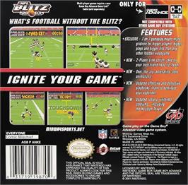 Box back cover for Nfl Blitz 20-03 on the Nintendo Game Boy Advance.