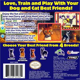 Box back cover for Paws And Claws - Best Friends - Dogs And Cats on the Nintendo Game Boy Advance.