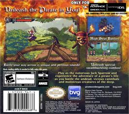 Box back cover for Pirates of the Caribbean: Dead Man's Chest on the Nintendo Game Boy Advance.