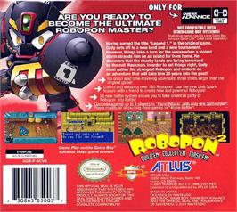 Box back cover for Robopon 2 - Cross Version on the Nintendo Game Boy Advance.