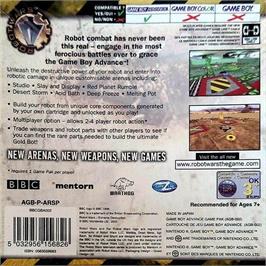 Box back cover for Robot Wars - Extreme Destruction on the Nintendo Game Boy Advance.