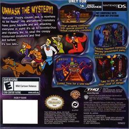 Box back cover for Scooby-doo! - Unmasked on the Nintendo Game Boy Advance.