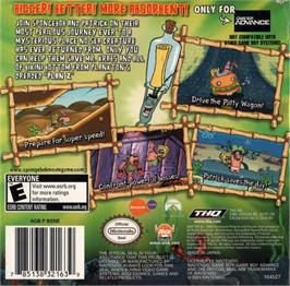 Box back cover for Spongebob Squarepants Movie, The on the Nintendo Game Boy Advance.