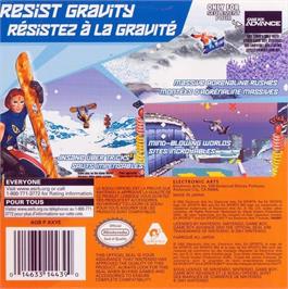 Box back cover for Ssx Tricky on the Nintendo Game Boy Advance.