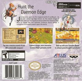 Box back cover for Summon Night: Swordcraft Story 2 on the Nintendo Game Boy Advance.