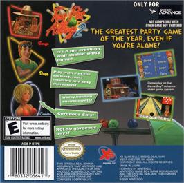 Box back cover for Ten Pin Alley 2 on the Nintendo Game Boy Advance.
