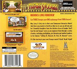 Box back cover for Three Stooges, The on the Nintendo Game Boy Advance.