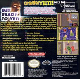 Box back cover for Urban Champion on the Nintendo Game Boy Advance.