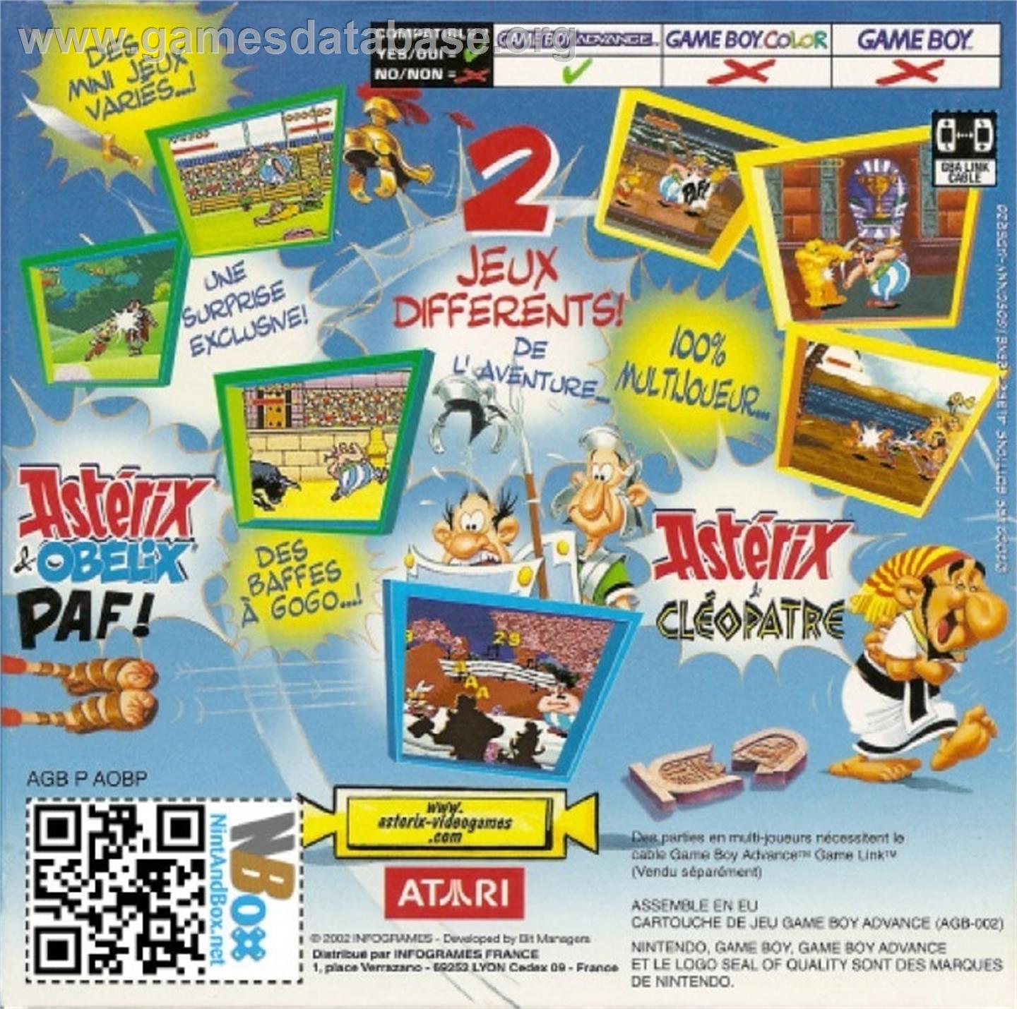 Asterix & Obelix - Bash Them All! - Nintendo Game Boy Advance - Artwork - Box Back